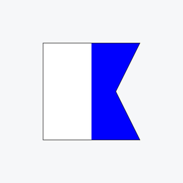 Alphabet – International Maritime Signal Flag “A” (Single side)