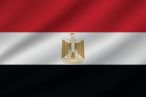 Egyptian national flag with Eagle of Saladin made from 100% polyester Mini Matt fabric