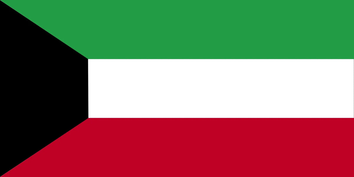Kuwait national flag made from 100% polyester Mini Matt fabric