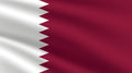 Qatar national flag made from 100% polyester Mini Matt fabric
