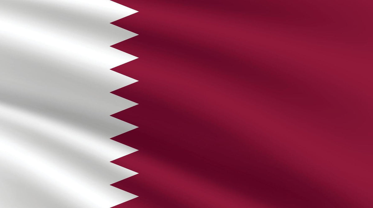 Qatar national flag made from 100% polyester Mini Matt fabric