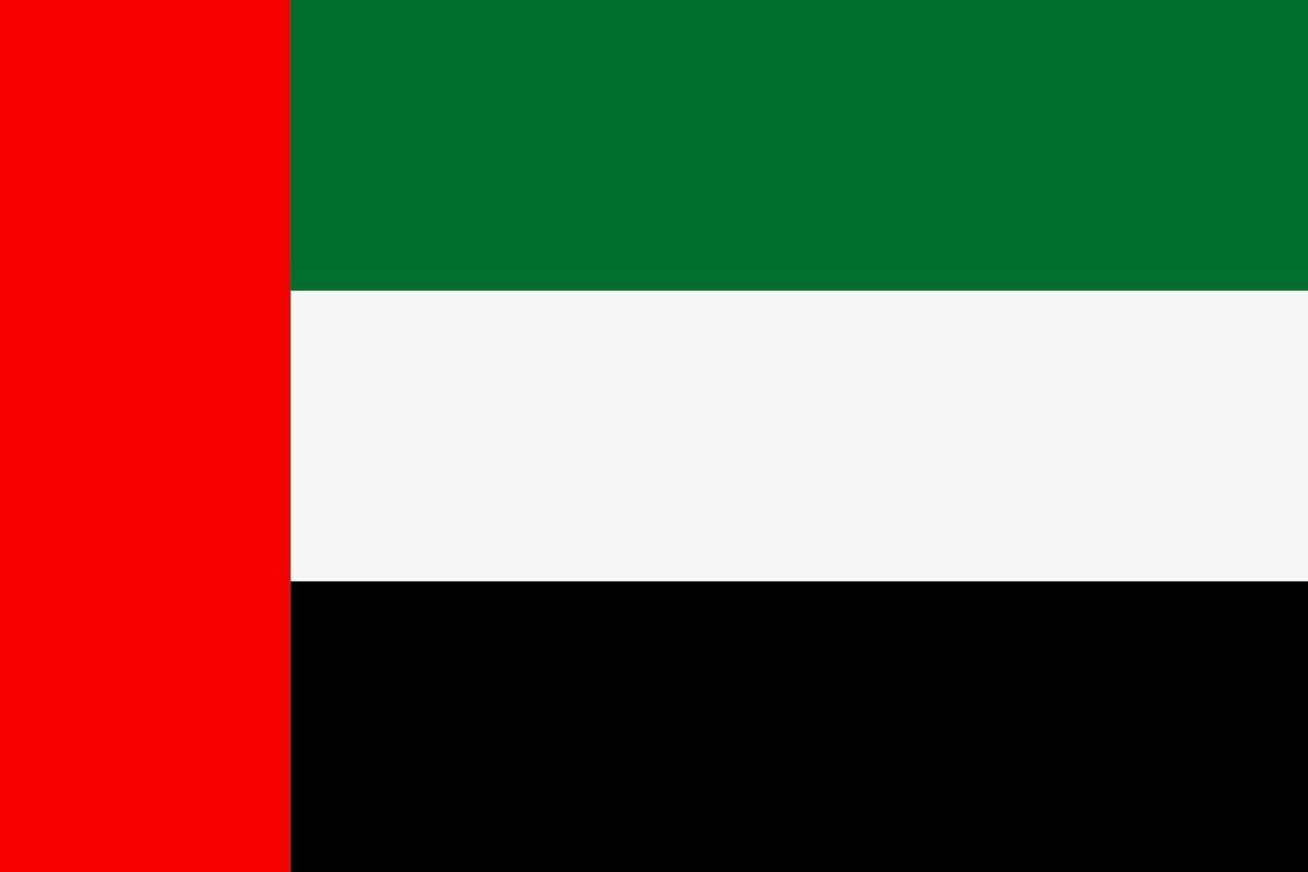 UAE national flag of the United Arab Emirates